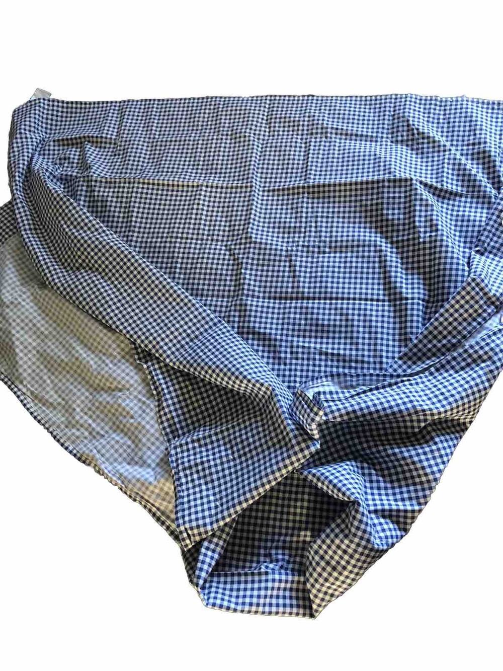 Tommy Hilfiger Twin Flat Only Blue/White Plaid~100% Cotton